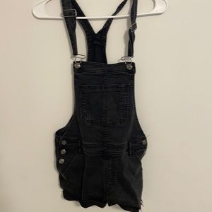 Abercrombie small black denim overalls